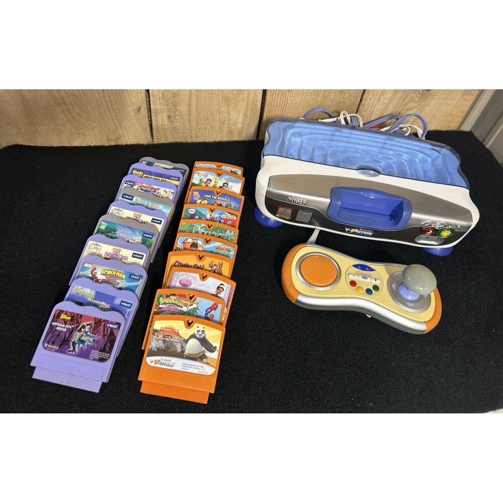 VTech VSmile Learning System Console Controller And 20 Games Tested S-1
